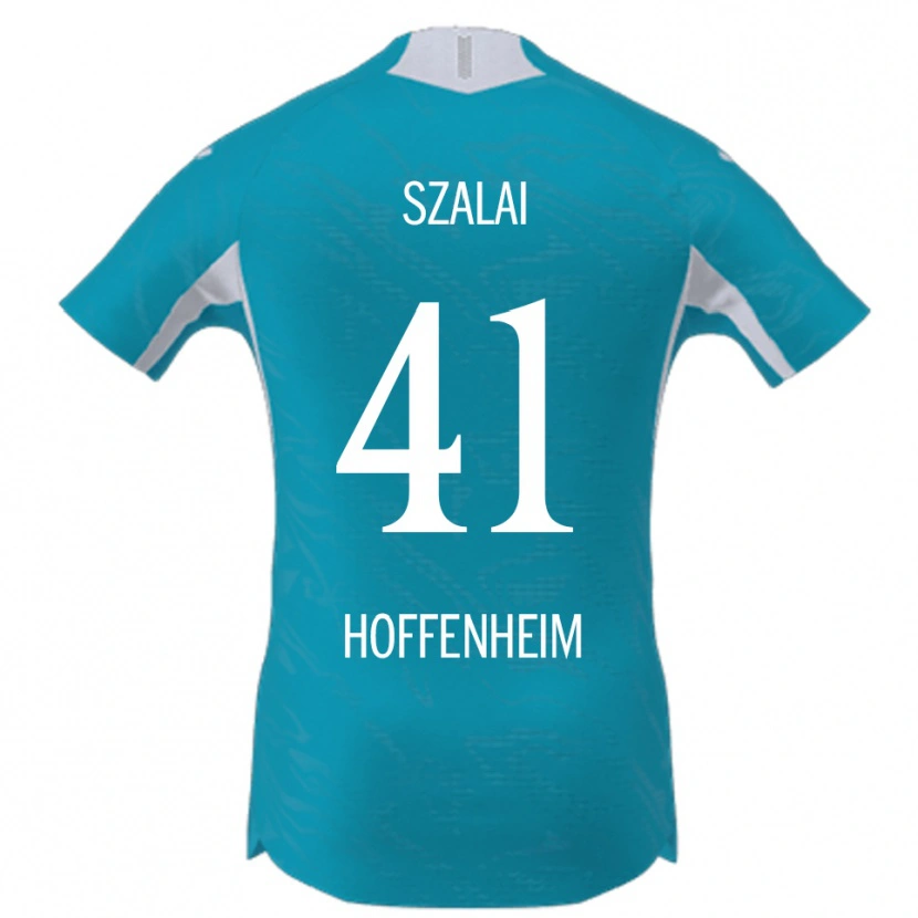 Danxen Uomo Maglia Attila Szalai #41 Azzurro Kit Gara Away 2025/26 Maglietta
