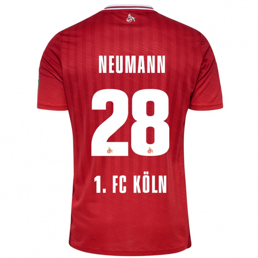 Danxen Uomo Maglia Cenny Neumann #28 Rosso Bianco Kit Gara Away 2025/26 Maglietta