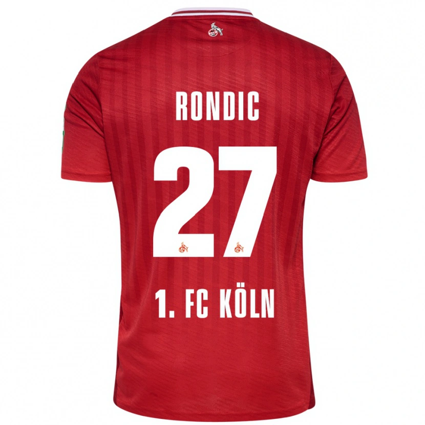 Danxen Uomo Maglia Imad Rondic #27 Rosso Bianco Kit Gara Away 2025/26 Maglietta