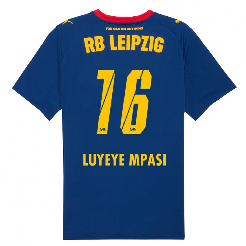 Danxen Uomo Maglia Seal Luyeye Mpasi #16 Blu Navy Rosso Kit Gara Away 2025/26 Maglietta