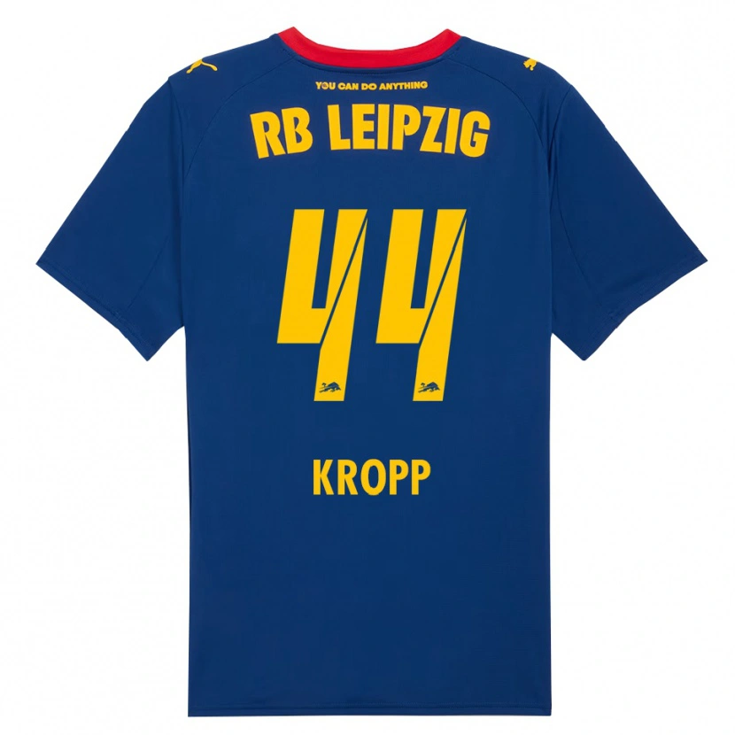 Danxen Uomo Maglia Mirja Kropp #44 Blu Navy Rosso Kit Gara Away 2025/26 Maglietta