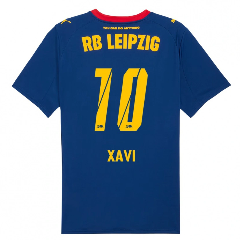 Danxen Uomo Maglia Xavi Simons #10 Blu Navy Rosso Kit Gara Away 2025/26 Maglietta