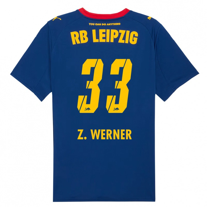 Danxen Uomo Maglia Zoé Werner #33 Blu Navy Rosso Kit Gara Away 2025/26 Maglietta