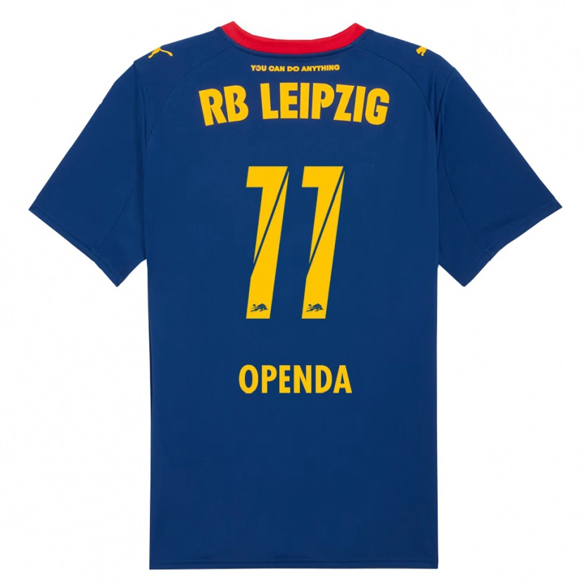 Danxen Uomo Maglia Loïs Openda #11 Blu Navy Rosso Kit Gara Away 2025/26 Maglietta