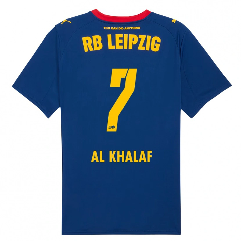 Danxen Uomo Maglia Abdul Al Khalaf #7 Blu Navy Rosso Kit Gara Away 2025/26 Maglietta