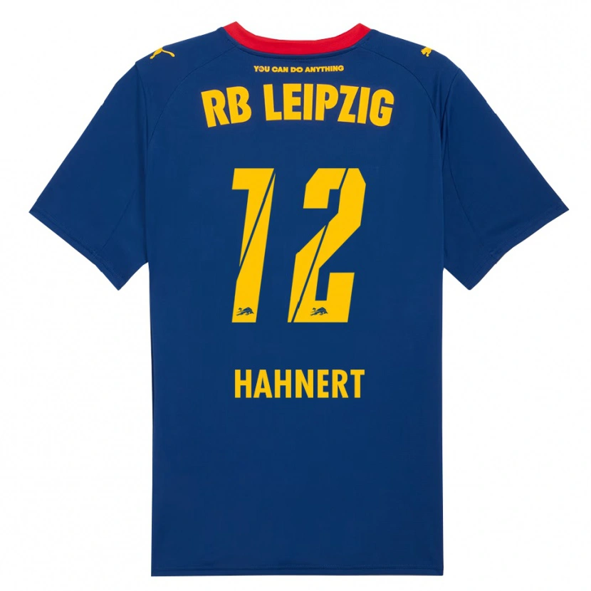 Danxen Uomo Maglia Ole Hähnert #12 Blu Navy Rosso Kit Gara Away 2025/26 Maglietta