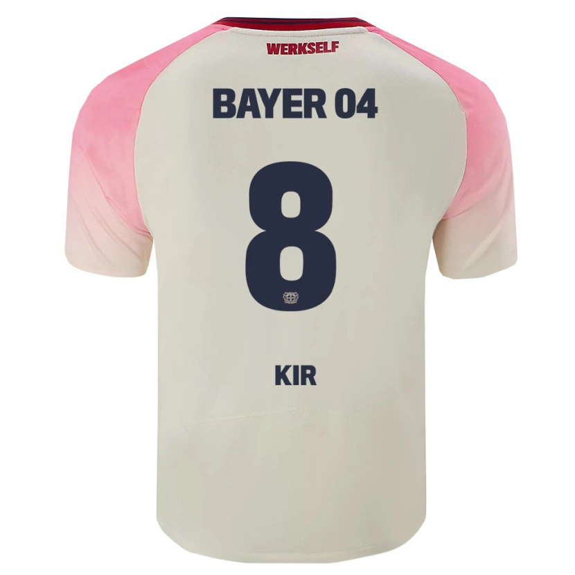 Danxen Uomo Maglia Burak Kir #8 Rosa Bianco Sporco Kit Gara Away 2025/26 Maglietta
