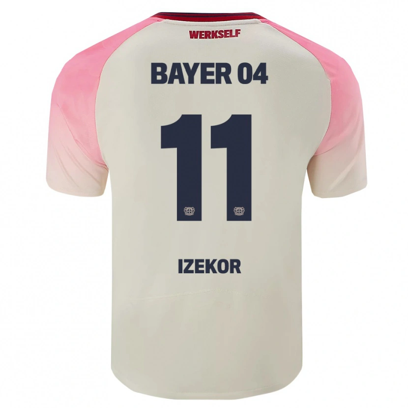 Danxen Uomo Maglia Ken Izekor #11 Rosa Bianco Sporco Kit Gara Away 2025/26 Maglietta