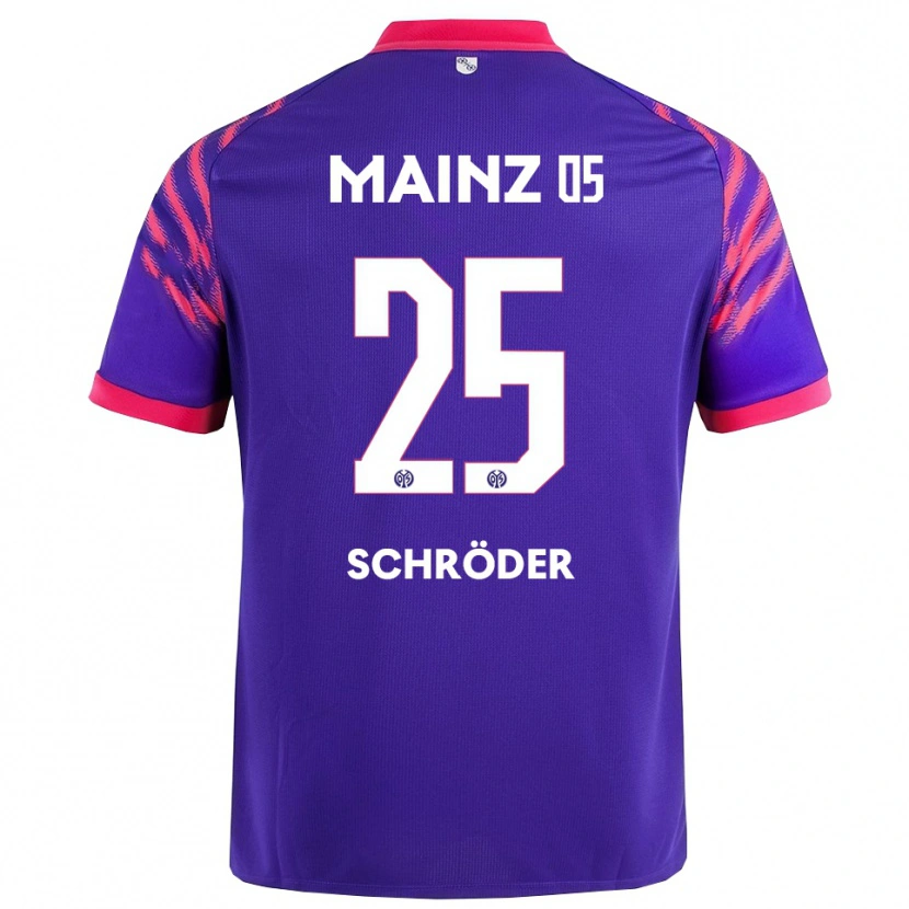 Danxen Uomo Maglia Maxim Schröder #25 Blu Navy Rosa Kit Gara Away 2025/26 Maglietta