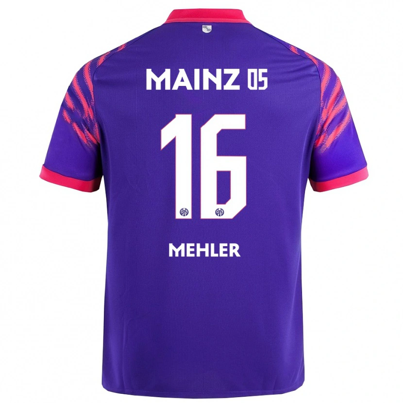 Danxen Uomo Maglia Melina Mehler #16 Blu Navy Rosa Kit Gara Away 2025/26 Maglietta