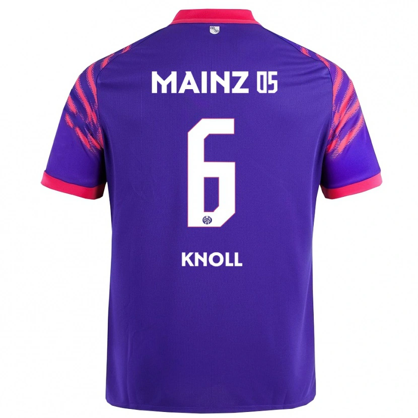 Danxen Uomo Maglia Max Knoll #6 Blu Navy Rosa Kit Gara Away 2025/26 Maglietta
