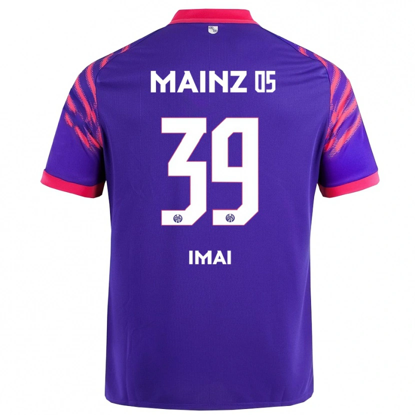 Danxen Uomo Maglia Yurina Imai #39 Blu Navy Rosa Kit Gara Away 2025/26 Maglietta