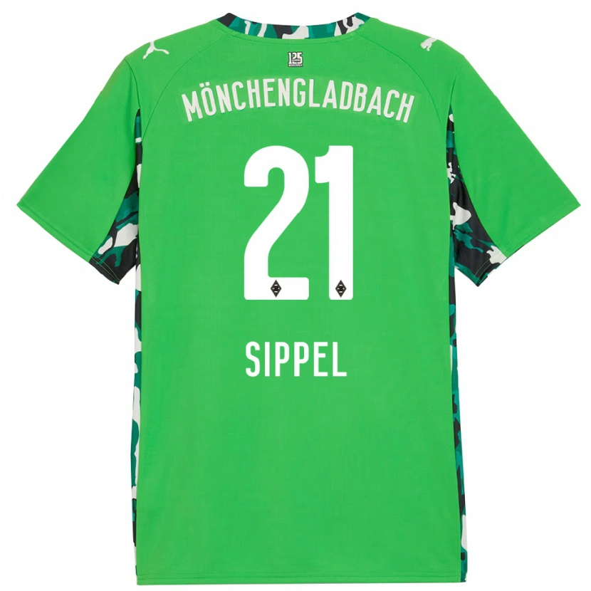 Danxen Uomo Maglia Tobias Sippel #21 Verde Nero Kit Gara Away 2025/26 Maglietta