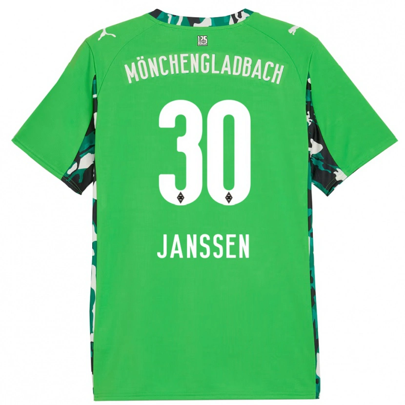Danxen Uomo Maglia Annalena Janssen #30 Verde Nero Kit Gara Away 2025/26 Maglietta