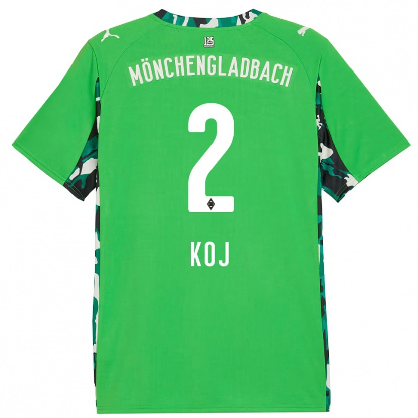 Danxen Uomo Maglia Julia Koj #2 Verde Nero Kit Gara Away 2025/26 Maglietta