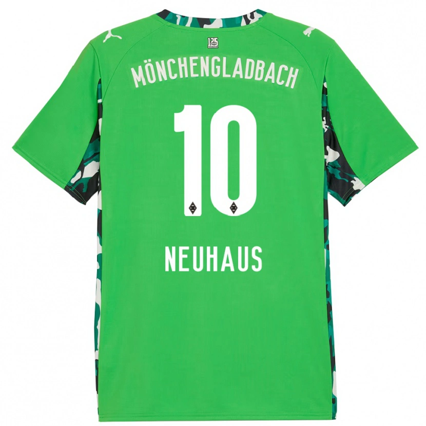 Danxen Uomo Maglia Florian Neuhaus #10 Verde Nero Kit Gara Away 2025/26 Maglietta