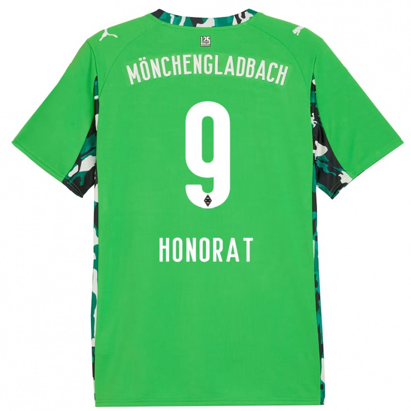 Danxen Uomo Maglia Franck Honorat #9 Verde Nero Kit Gara Away 2025/26 Maglietta
