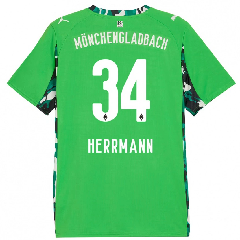 Danxen Uomo Maglia Charles Herrmann #34 Verde Nero Kit Gara Away 2025/26 Maglietta