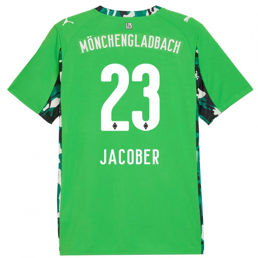 Danxen Uomo Maglia Magdalena Jacober #23 Verde Nero Kit Gara Away 2025/26 Maglietta