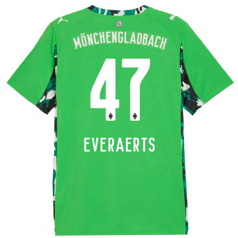 Danxen Uomo Maglia Kim Everaerts #47 Verde Nero Kit Gara Away 2025/26 Maglietta