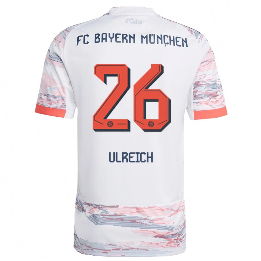 Danxen Uomo Maglia Sven Ulreich #26 Bianco Grigio Kit Gara Away 2025/26 Maglietta