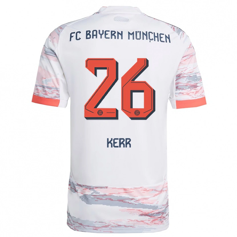 Danxen Uomo Maglia Samantha Kerr #26 Bianco Grigio Kit Gara Away 2025/26 Maglietta