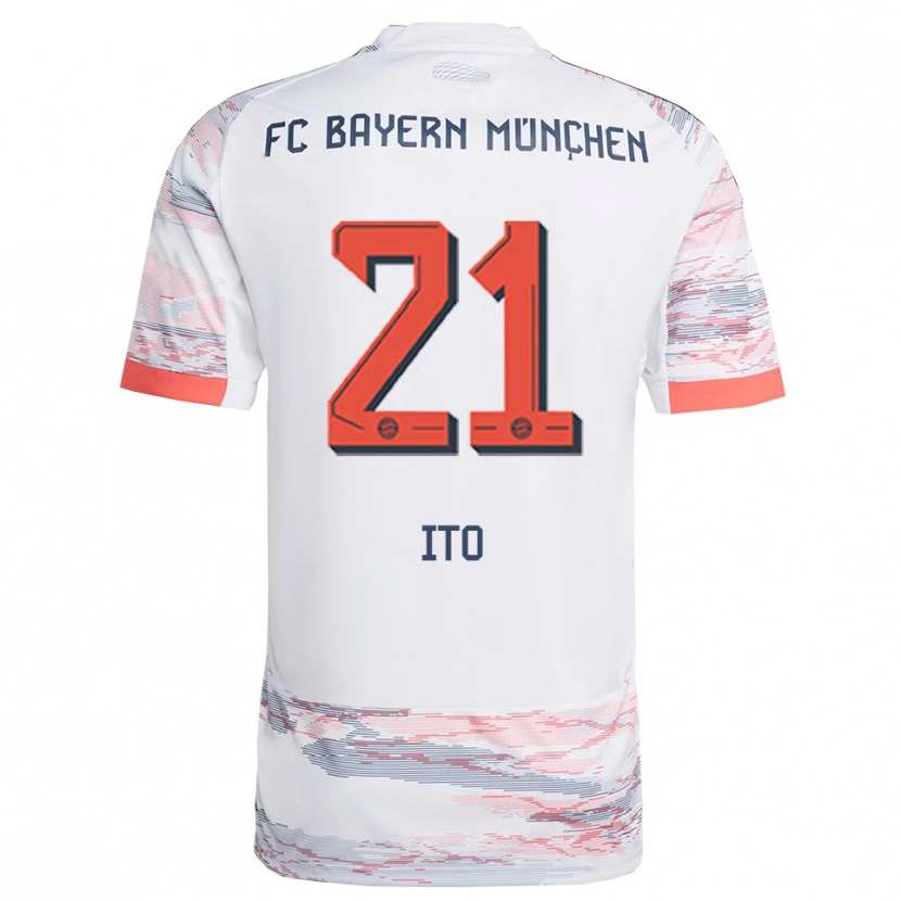 Danxen Uomo Maglia Hiroki Ito #21 Bianco Grigio Kit Gara Away 2025/26 Maglietta