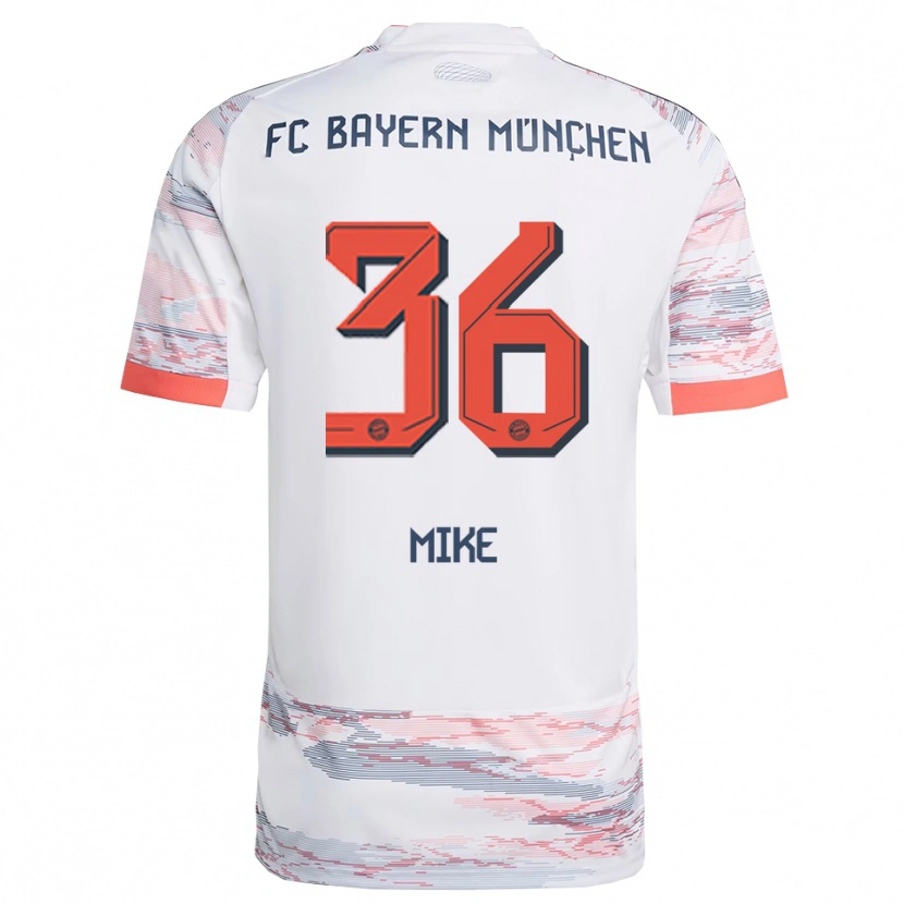 Danxen Uomo Maglia Wisdom Mike #36 Bianco Grigio Kit Gara Away 2025/26 Maglietta