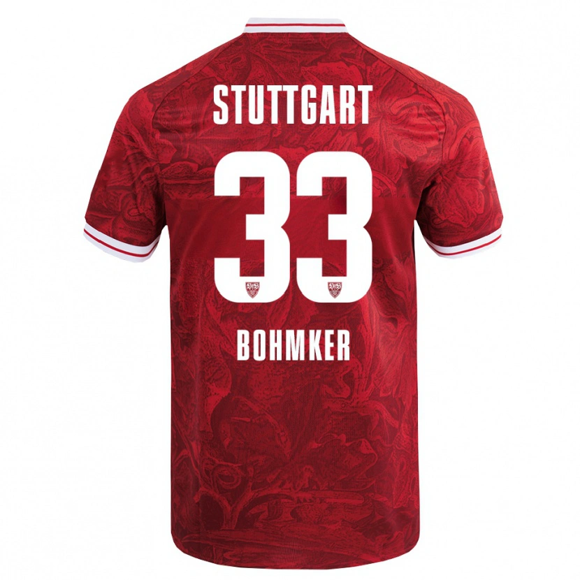 Danxen Uomo Maglia Finn Böhmker #33 Rosso Nero Kit Gara Away 2025/26 Maglietta