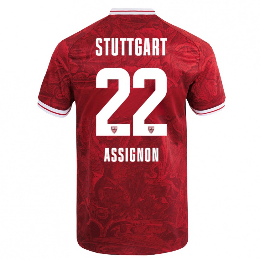 Danxen Uomo Maglia Lorenz Assignon #22 Rosso Nero Kit Gara Away 2025/26 Maglietta
