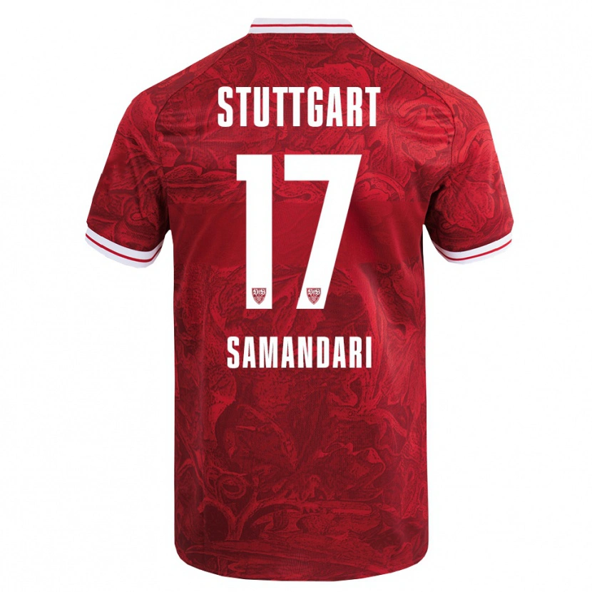 Danxen Uomo Maglia Sohrab Samandari #17 Rosso Nero Kit Gara Away 2025/26 Maglietta