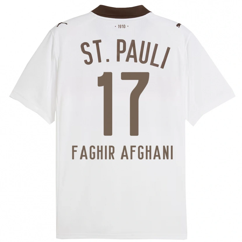 Danxen Uomo Maglia Younan Faghir Afghani #17 Bianco Rosso Kit Gara Away 2025/26 Maglietta