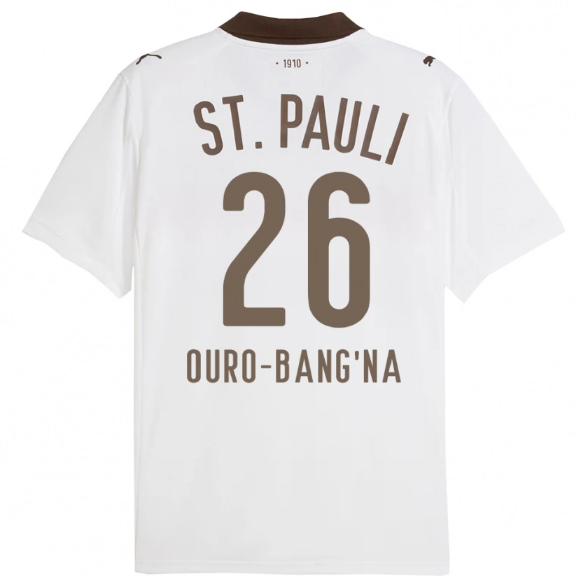 Danxen Uomo Maglia Samir Ouro-Bang'na #26 Bianco Rosso Kit Gara Away 2025/26 Maglietta