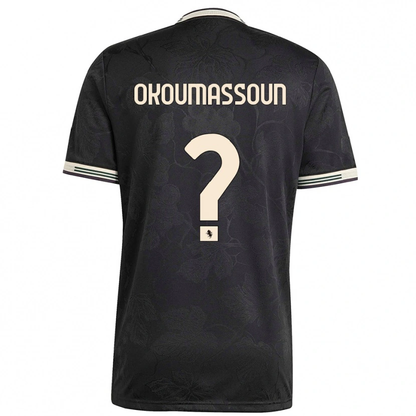 Danxen Uomo Maglia Ismaele Okoumassoun #0 Nero Bianco Verde Kit Gara Third 2025/26 Maglietta
