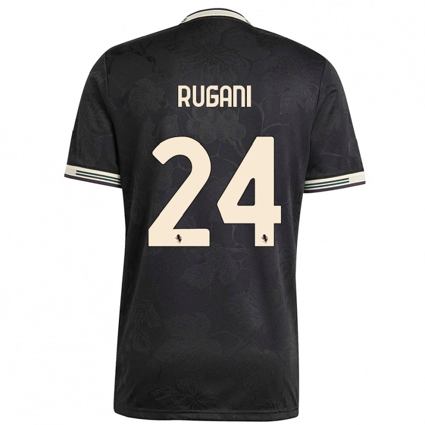 Danxen Uomo Maglia Daniele Rugani #24 Nero Bianco Verde Kit Gara Third 2025/26 Maglietta