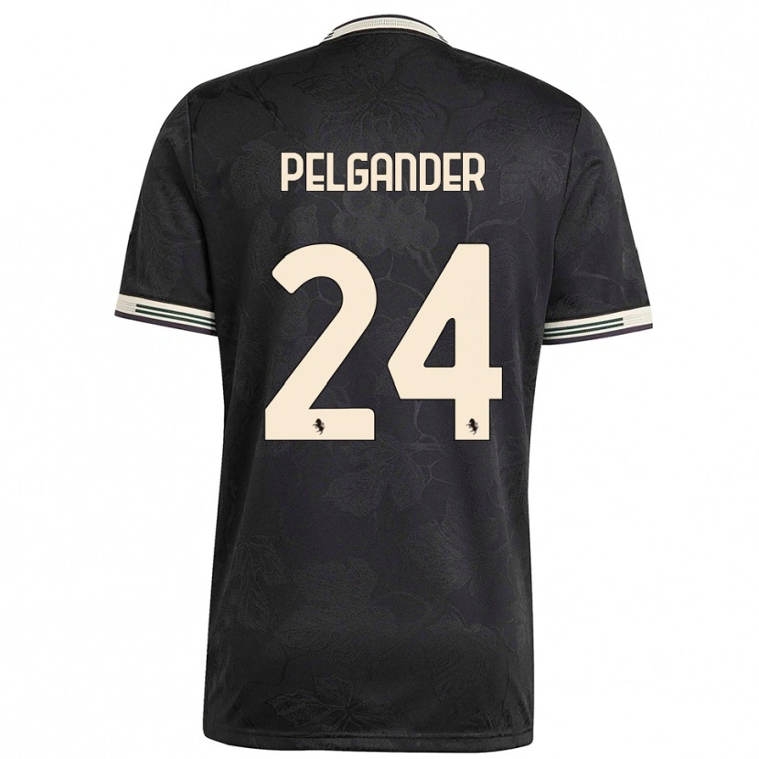 Danxen Uomo Maglia Elsa Pelgander #24 Nero Bianco Verde Kit Gara Third 2025/26 Maglietta