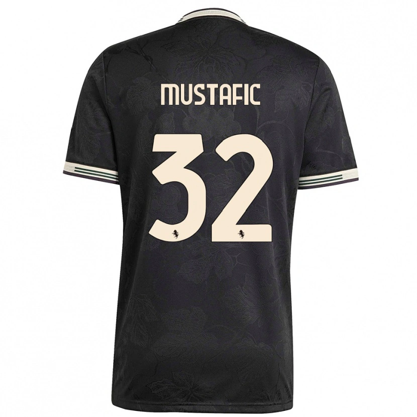 Danxen Uomo Maglia Emma Mustafic #32 Nero Bianco Verde Kit Gara Third 2025/26 Maglietta