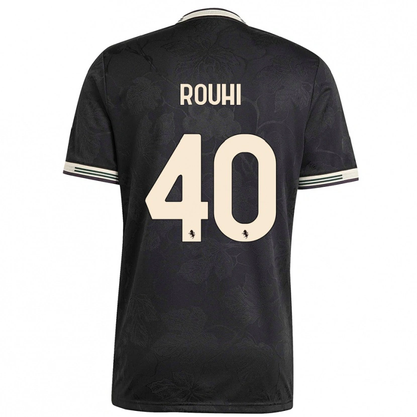 Danxen Uomo Maglia Jonas Rouhi #40 Nero Bianco Verde Kit Gara Third 2025/26 Maglietta
