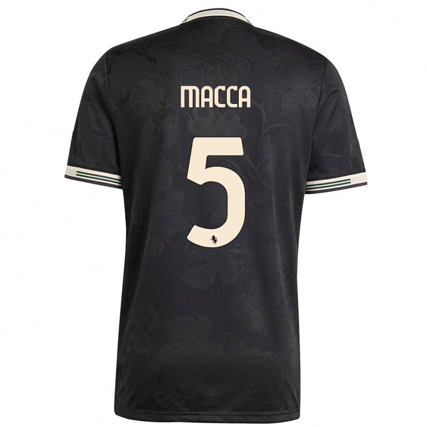 Danxen Uomo Maglia Federico Macca #5 Nero Bianco Verde Kit Gara Third 2025/26 Maglietta