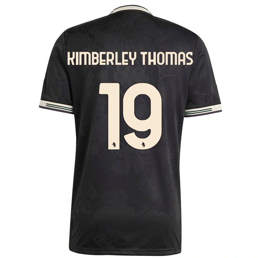 Danxen Uomo Maglia Lindsey Kimberley Thomas #19 Nero Bianco Verde Kit Gara Third 2025/26 Maglietta