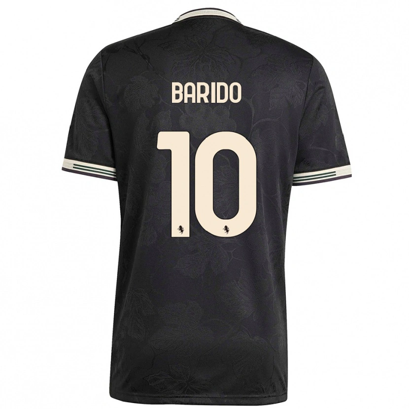 Danxen Uomo Maglia Francisco Baridó #10 Nero Bianco Verde Kit Gara Third 2025/26 Maglietta