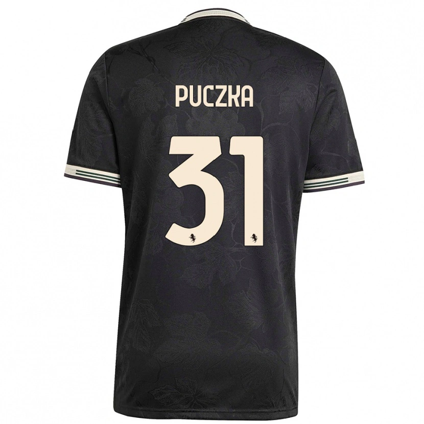 Danxen Uomo Maglia David Puczka #31 Nero Bianco Verde Kit Gara Third 2025/26 Maglietta