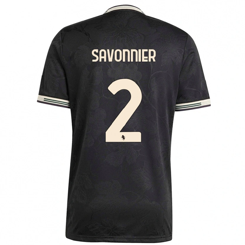 Danxen Uomo Maglia Nelson Savonnier #2 Nero Bianco Verde Kit Gara Third 2025/26 Maglietta