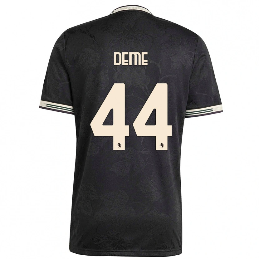 Danxen Uomo Maglia Serigne Deme #44 Nero Bianco Verde Kit Gara Third 2025/26 Maglietta