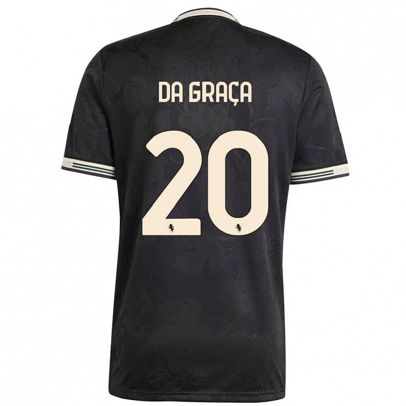 Danxen Uomo Maglia Cosimo Da Graça #20 Nero Bianco Verde Kit Gara Third 2025/26 Maglietta