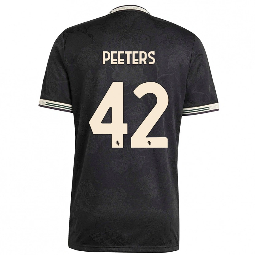 Danxen Uomo Maglia Daouda Peeters #42 Nero Bianco Verde Kit Gara Third 2025/26 Maglietta