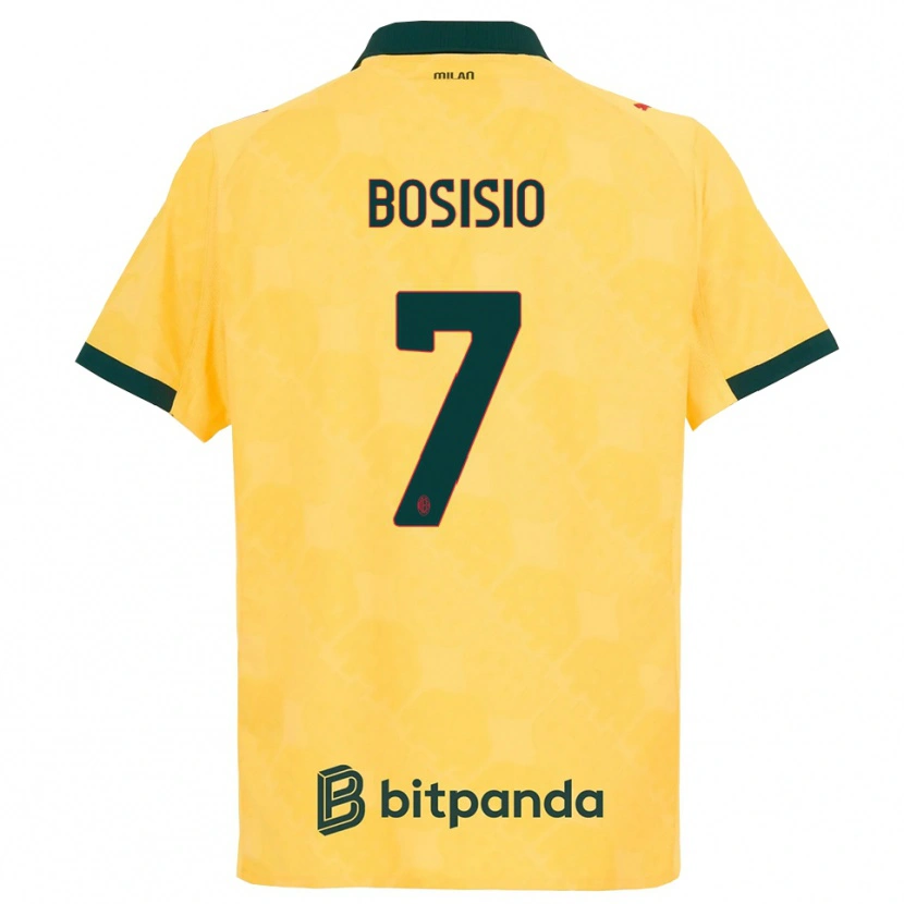 Danxen Uomo Maglia Josuè Bosisio #7 Giallo Nero Kit Gara Third 2025/26 Maglietta