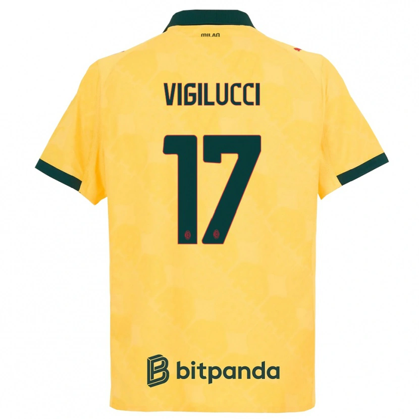 Danxen Uomo Maglia Valery Vigilucci #17 Giallo Nero Kit Gara Third 2025/26 Maglietta