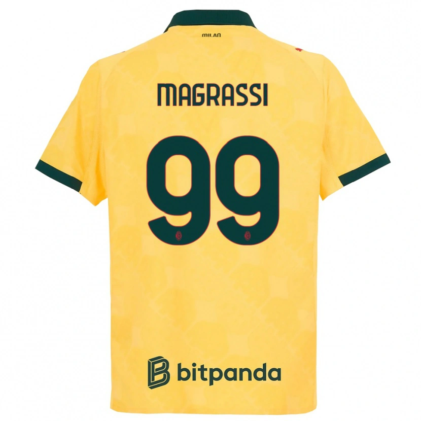 Danxen Uomo Maglia Andrea Magrassi #99 Giallo Nero Kit Gara Third 2025/26 Maglietta