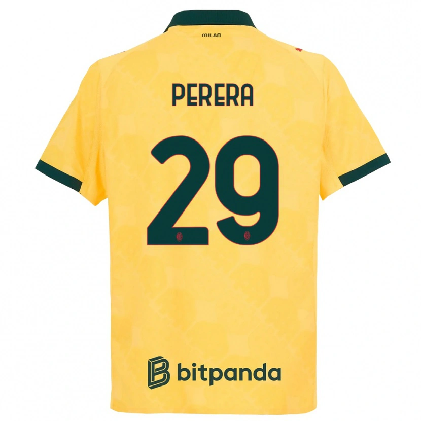 Danxen Uomo Maglia Nirash Perera #29 Giallo Nero Kit Gara Third 2025/26 Maglietta